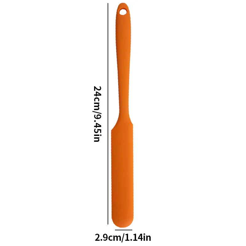 Heat-Resistant Silicone Spatula - Long Handle Baking & Dough Scraper