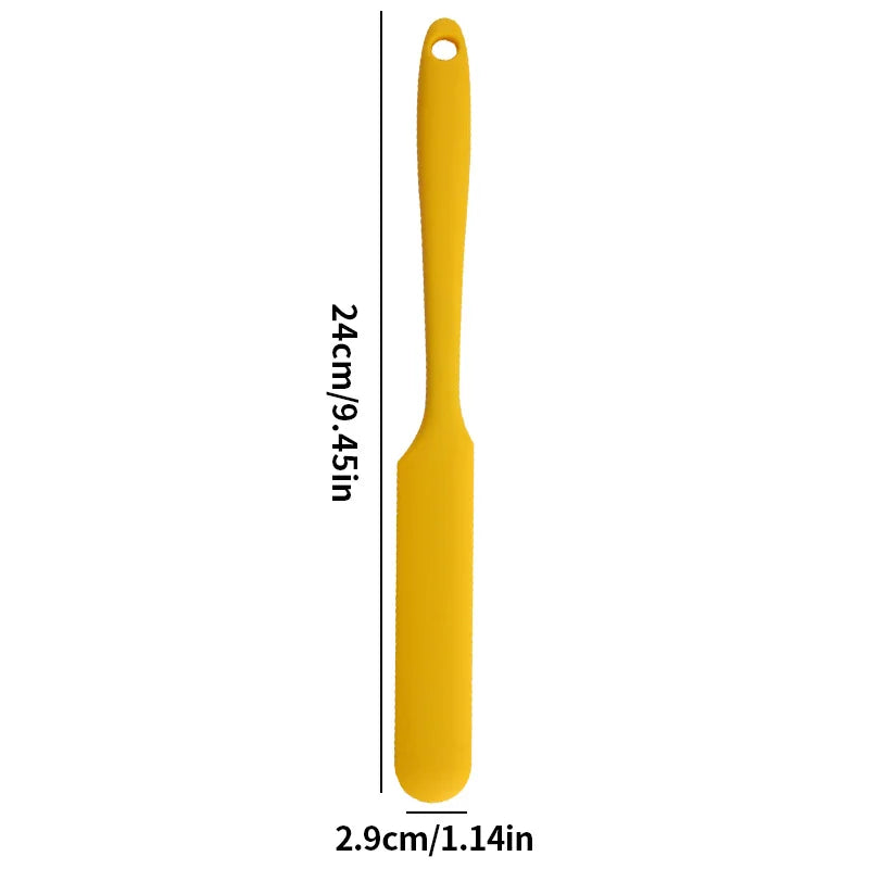 Heat-Resistant Silicone Spatula - Long Handle Baking & Dough Scraper