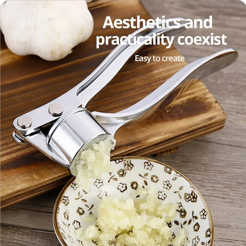 Stainless Steel Garlic Masher - Manual Ginger Grinder & Kitchen Tool