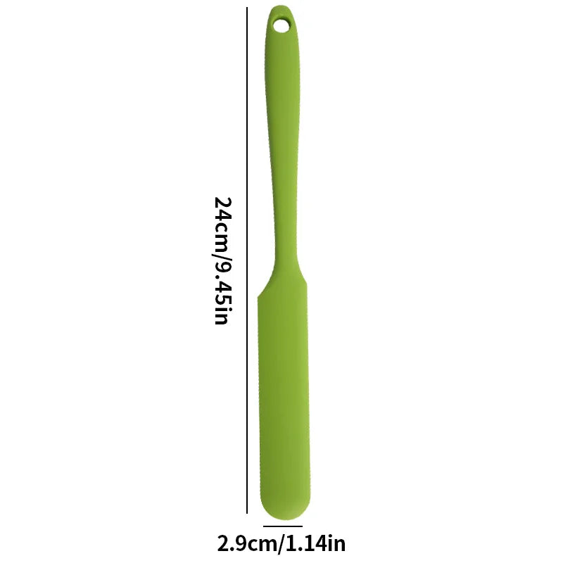 Heat-Resistant Silicone Spatula - Long Handle Baking & Dough Scraper